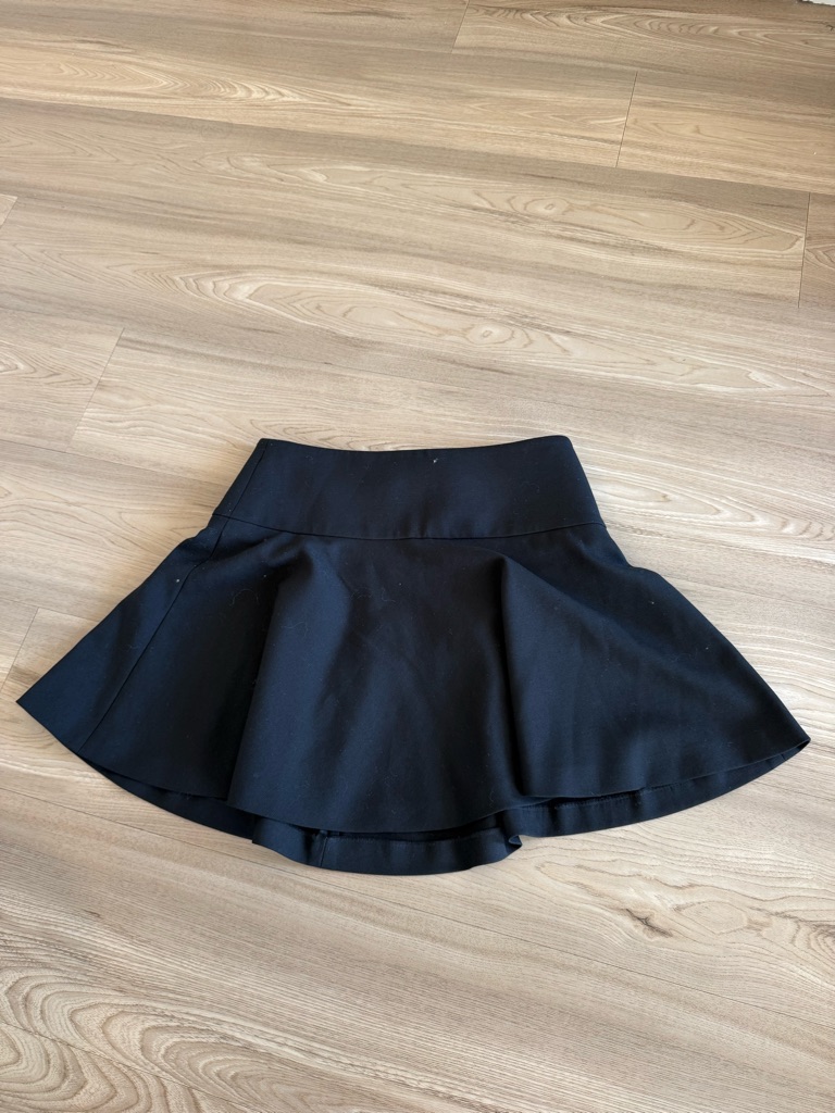 Red Valentino Black Circle Skirt With Flared Hem